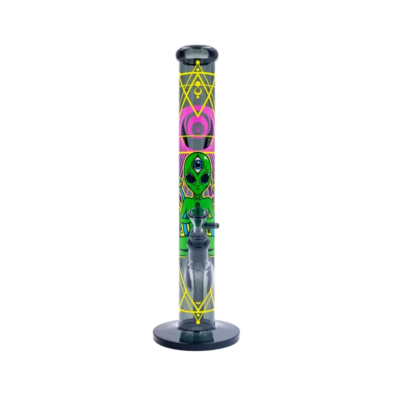 FireFlow & BlackLeaf Trippy Alien – Glas Bong, 40 cm × 5.1 cm