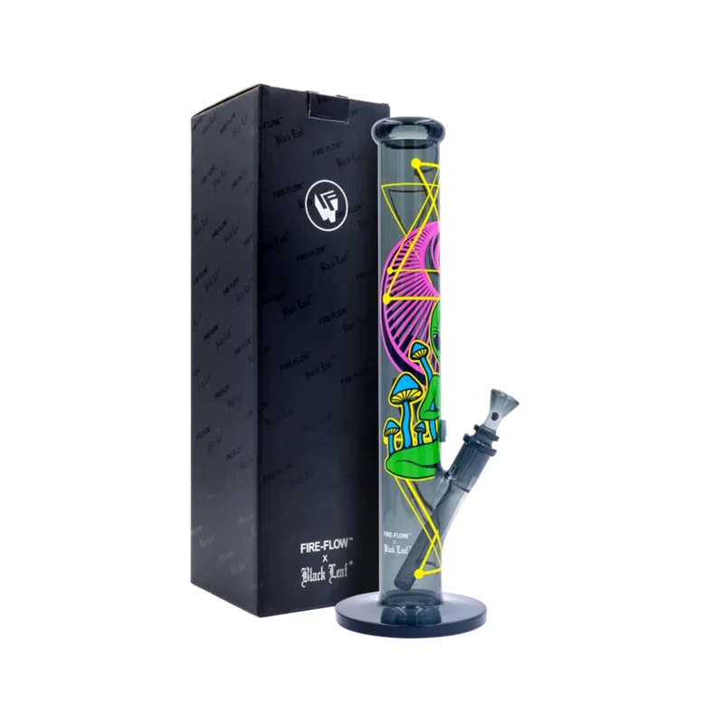 FireFlow & BlackLeaf Trippy Alien – Glas Bong, 40 cm × 5.1 cm