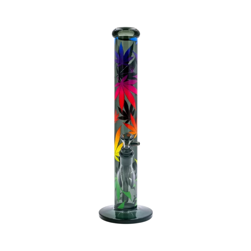 FireFlow & BlackLeaf Leaves Gradient – Glas Bong, 40 cm × 5.1 cm