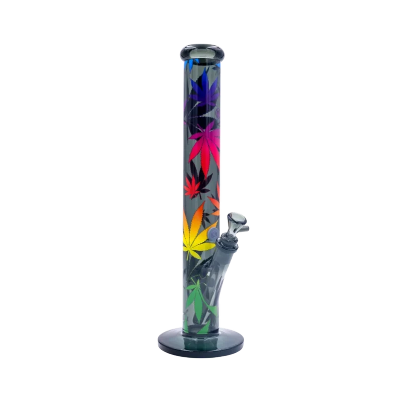 FireFlow & BlackLeaf Leaves Gradient – Glas Bong, 40 cm × 5.1 cm