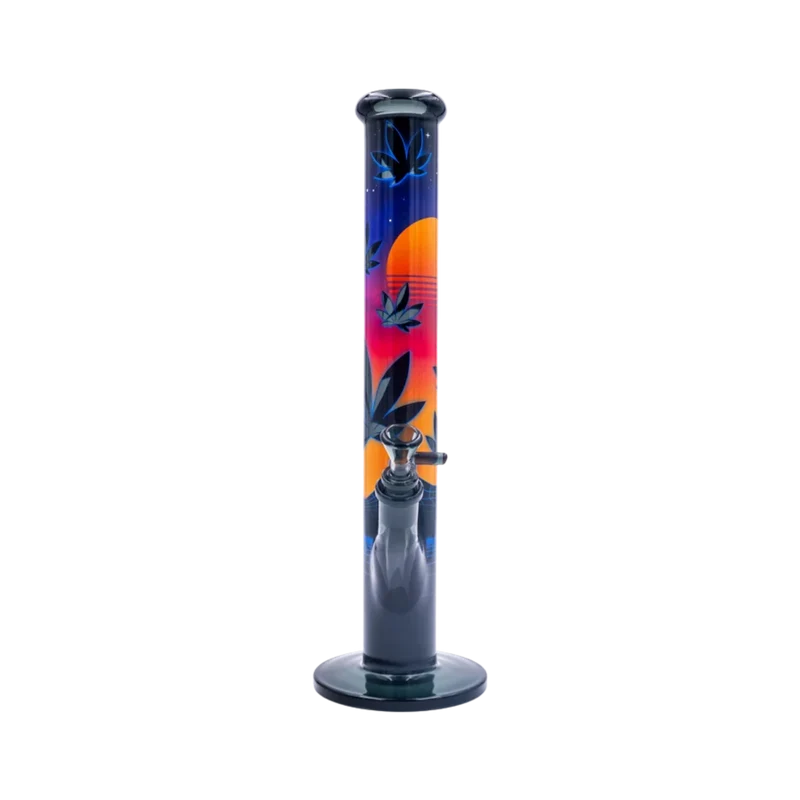 FireFlow & BlackLeaf Leaves 37-3 – Glas Bong, 40 cm × 5.1 cm