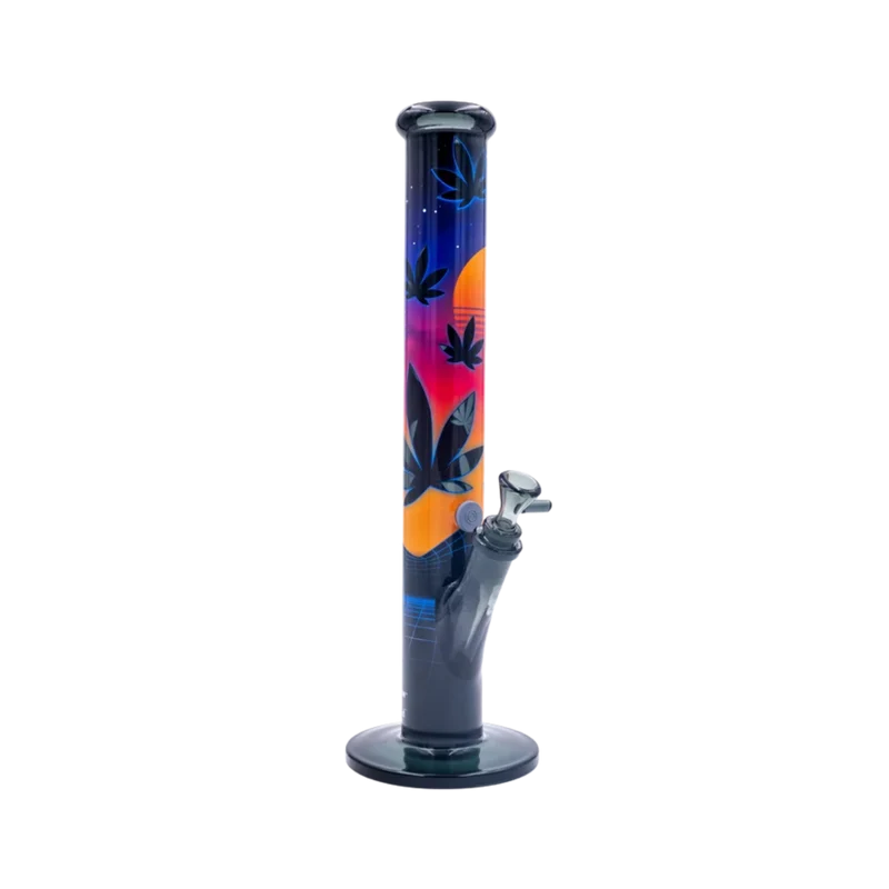 FireFlow & BlackLeaf Leaves 37-3 – Glas Bong, 40 cm × 5.1 cm
