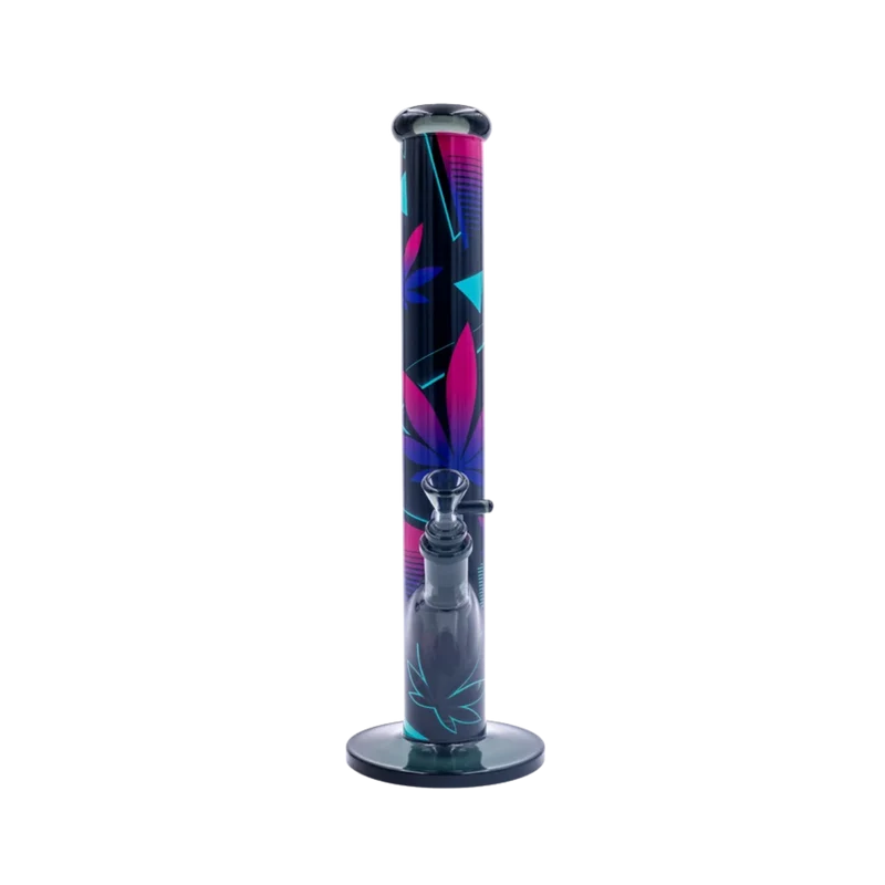 FireFlow & BlackLeaf Leaves 37-2 – Glas Bong, 40 cm × 5.1 cm