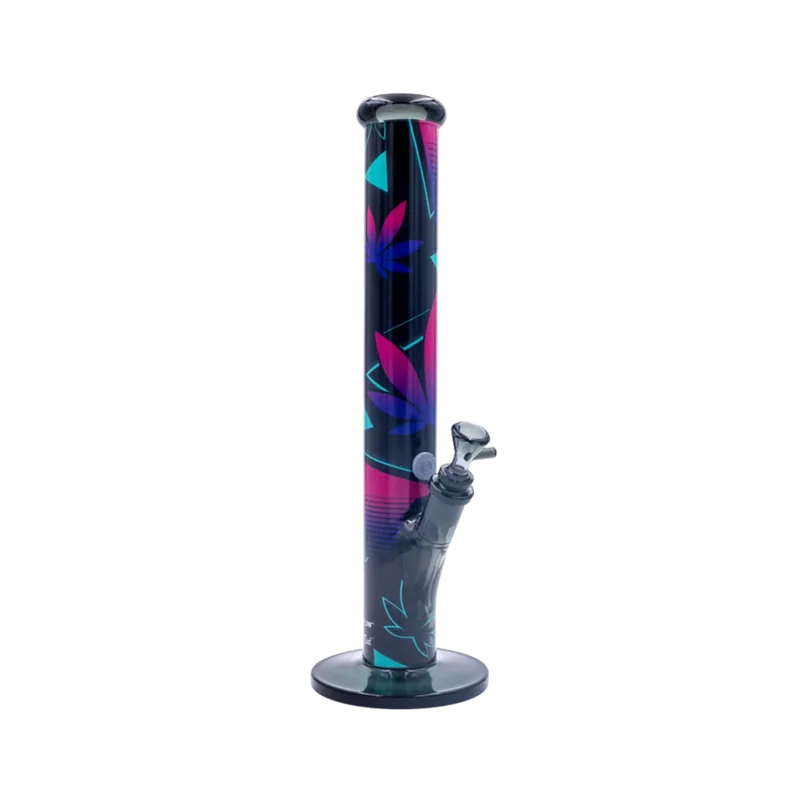 FireFlow & BlackLeaf Leaves 37-2 – Glas Bong, 40 cm × 5.1 cm