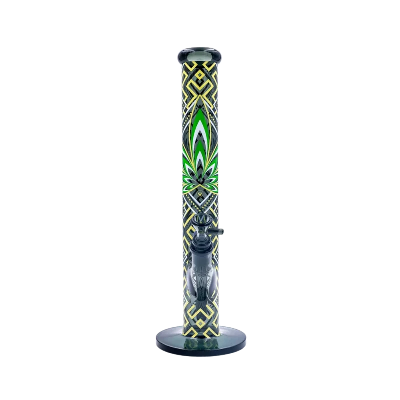 FireFlow & BlackLeaf Leaves 34 – Glas Bong, 40 cm × 5.1 cm