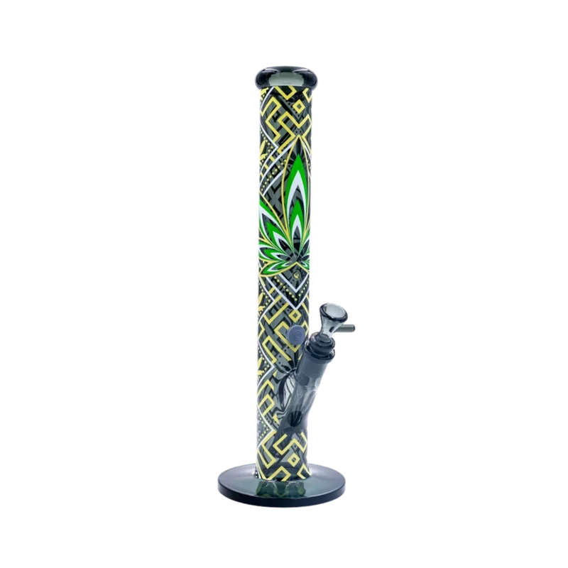 FireFlow & BlackLeaf Leaves 34 – Glas Bong, 40 cm × 5.1 cm