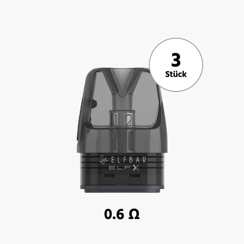 Elf Bar ELFX Vape Pod – nachfüllbar, 3x2ml, 0.6 Ohm