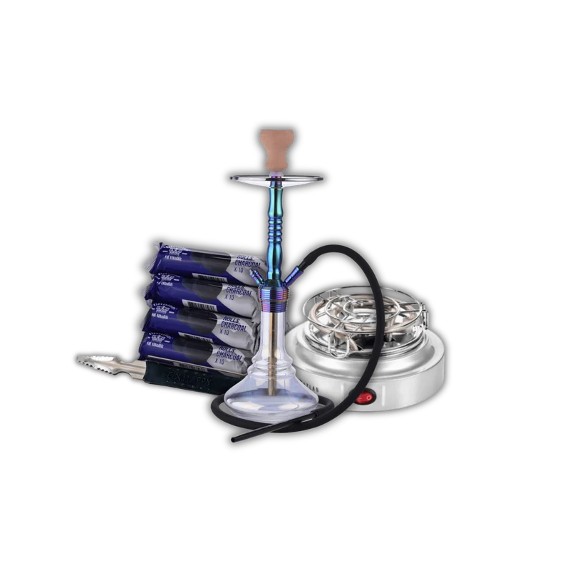 AL MALIK Bhalil Shisha Bundle 550mm Rainbow Effekt mit Zubehör