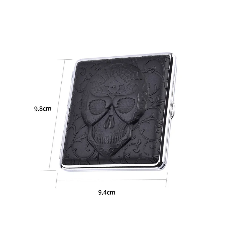 Champ Zigarettenetui 3D Totenkopf Schwarz/Rot – 20er, 12 Stück
