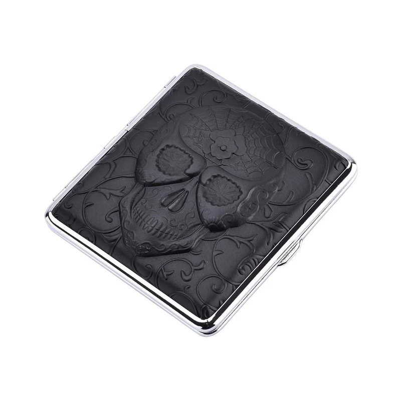 Champ Zigarettenetui 3D Totenkopf Schwarz/Rot – 20er, 12 Stück