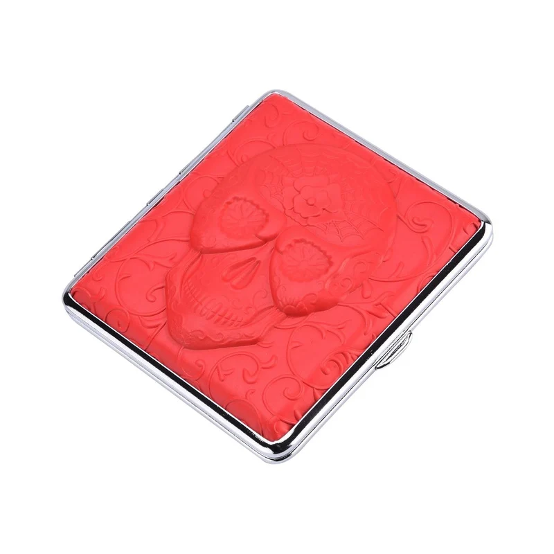 Champ Zigarettenetui 3D Totenkopf Schwarz/Rot – 20er, 12 Stück