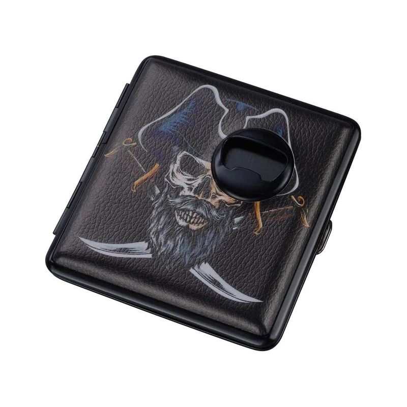 Champ Zigarettenetui Piraten Totenkopf – 20er, Display 12 Stück