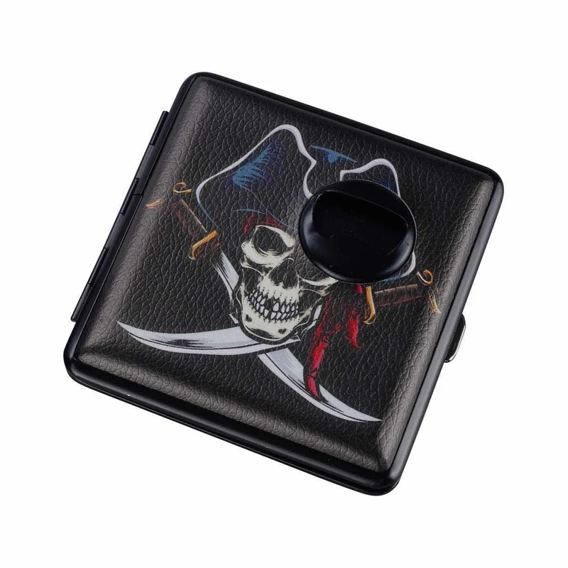 Champ Zigarettenetui Piraten Totenkopf – 20er, Display 12 Stück