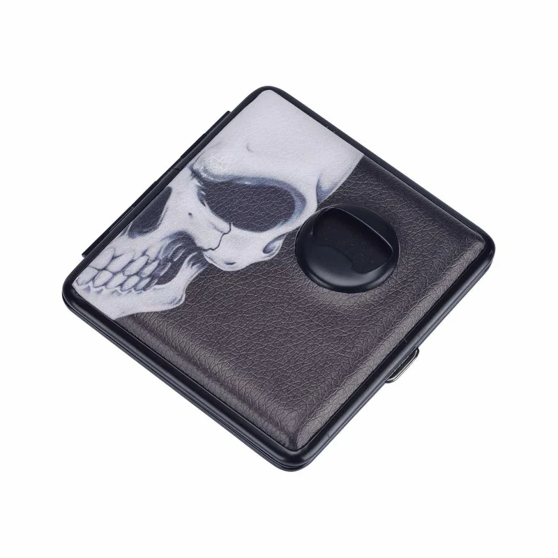 Champ Zigarettenetui Totenkopf & Flaschenöffner – 20er, 12 Stück