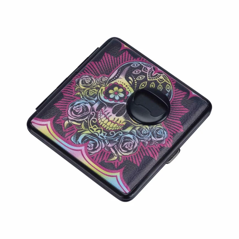 Champ Zigarettenetui Totenkopf & Flaschenöffner – 20er, 12 Stück