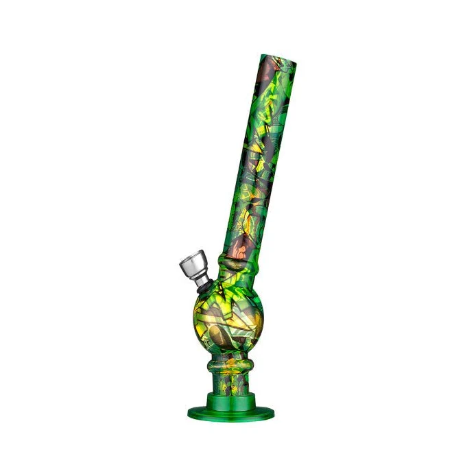 Acryl Bong Street Art Green – Neon-Grün, 32cm, Kickloch