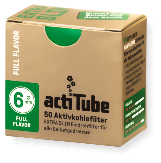 actiTube FULL-FLAVOR Aktivkohlefilter - Extra Slim (10 x 50 Stk.)