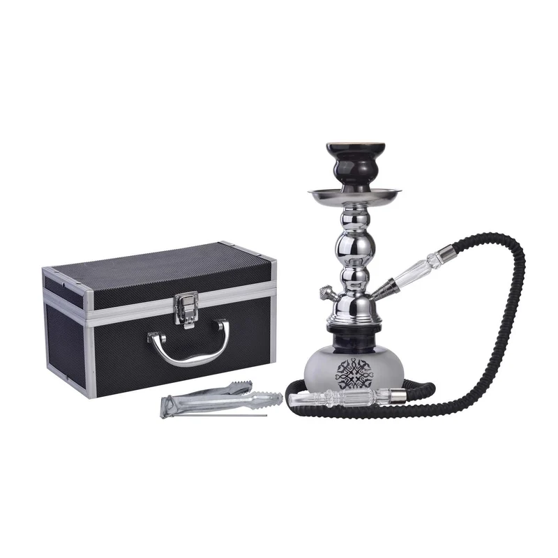Al Malik Shisha Beni Mellal Black – 25cm, Koffer & Geschenkbox