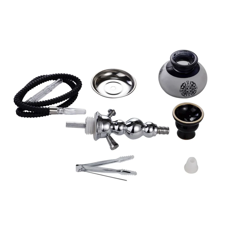 Al Malik Shisha Beni Mellal Black – 25cm, Koffer & Geschenkbox