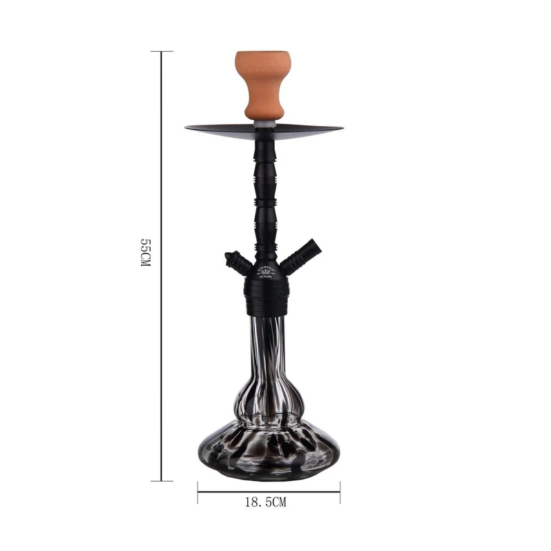 Al Malik Shisha Er-Rich Black – Wasserpfeife 55cm