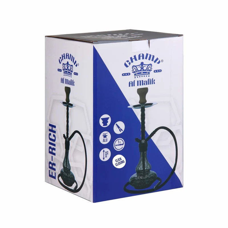Al Malik Shisha Er-Rich Black – Wasserpfeife 55cm