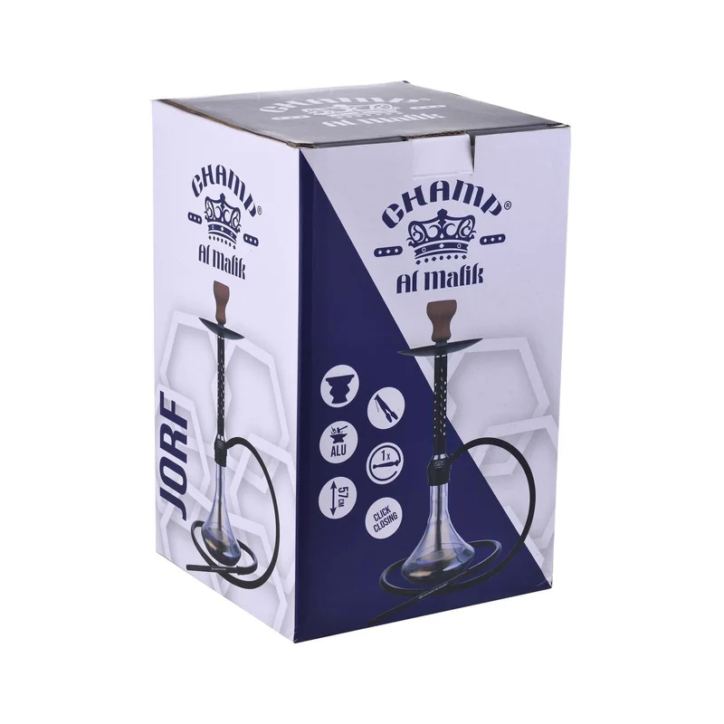 Al Malik Shisha Jorf Perlmutt Black – Wasserpfeife 57cm