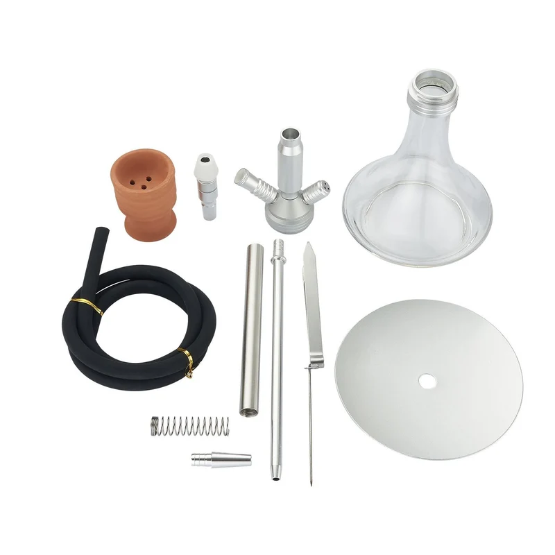 Al Malik Shisha Marrakech Silber – Wasserpfeife, 420 mm