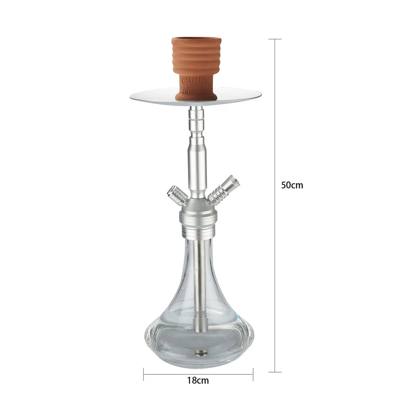 Al Malik Shisha Marrakech Silber – Wasserpfeife, 420 mm