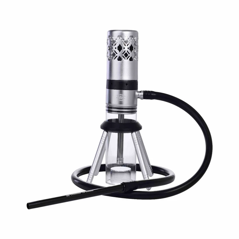 Al Malik Shisha Sefrou Schwarz Silber – Wasserpfeife, 280 mm