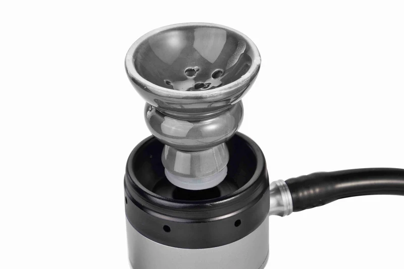 Al Malik Shisha Sefrou Schwarz Silber – Wasserpfeife, 280 mm
