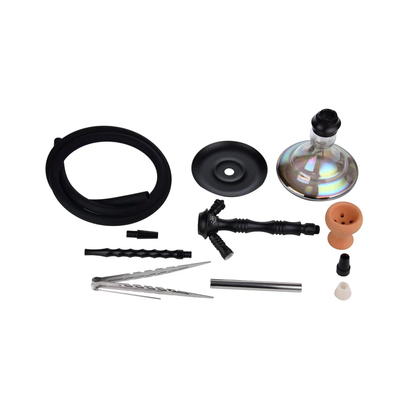 Al Malik Shisha Tabounte Perlmutt Silber – Wasserpfeife, 510 mm