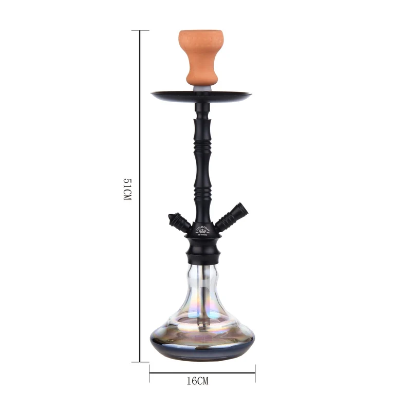 Al Malik Shisha Tabounte Perlmutt Silber – Wasserpfeife, 510 mm