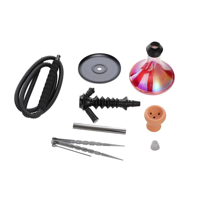 Al Malik Shisha Tiznit Perlmutt Rot – Wasserpfeife, 450 mm