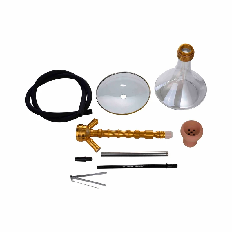 Al Malik Shisha Zaida Perlmutt Gold – Wasserpfeife, 580 mm