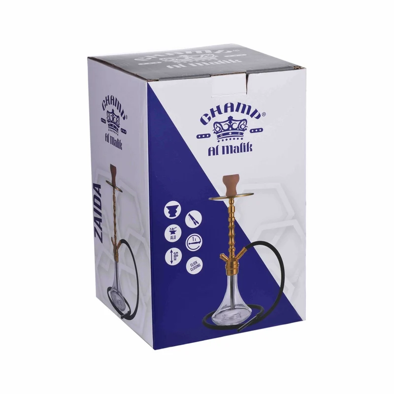 Al Malik Shisha Zaida Perlmutt Gold – Wasserpfeife, 580 mm