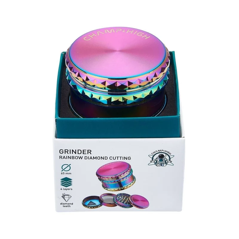 Champ High Grinder Big Rainbow – 65 mm, 4-teilig