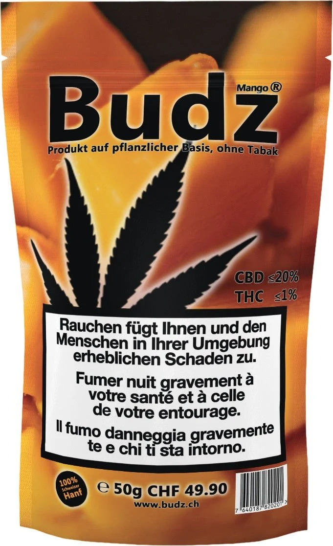 Budz Mango – Outdoor CBD Blüten aus der Schweiz, 50 g