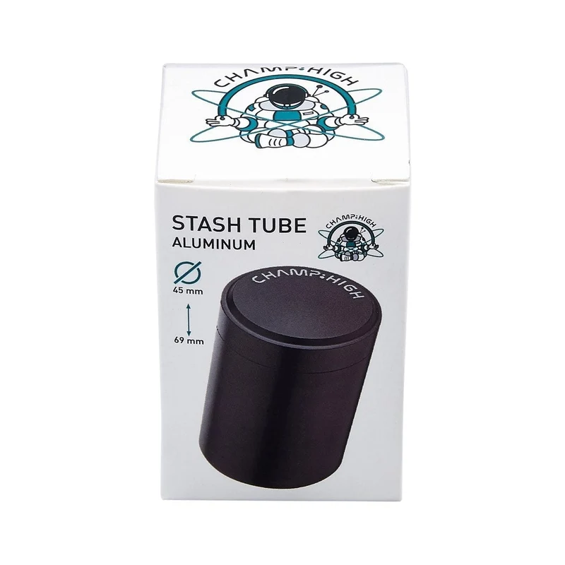 Champ High Alu Stash Tube Black – Aufbewahrungsdose, 45x69 mm