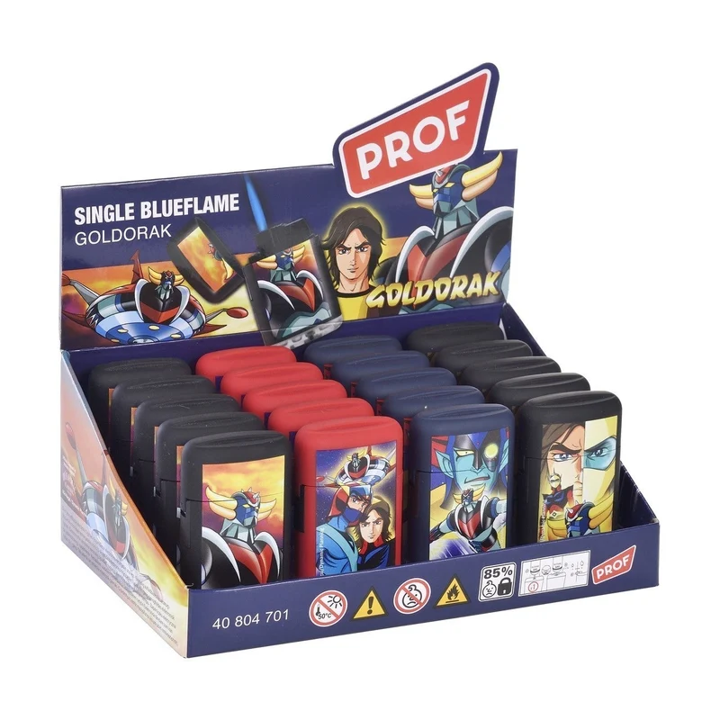 PROF Goldorak Feuerzeug Jetflame Blue – Display 20 Stück