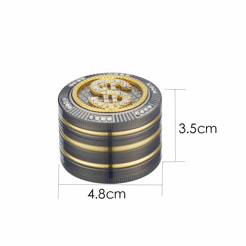 Champ High Grinder Bling Bling Dollar – 50 mm, 4-teilig