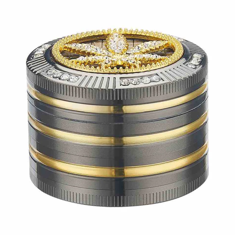 Champ High Grinder Bling Bling Leaf – 50 mm, 4-teilig