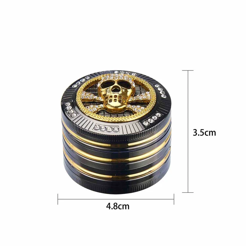 Champ High Grinder Bling Bling Skull – 50 mm, 4-teilig