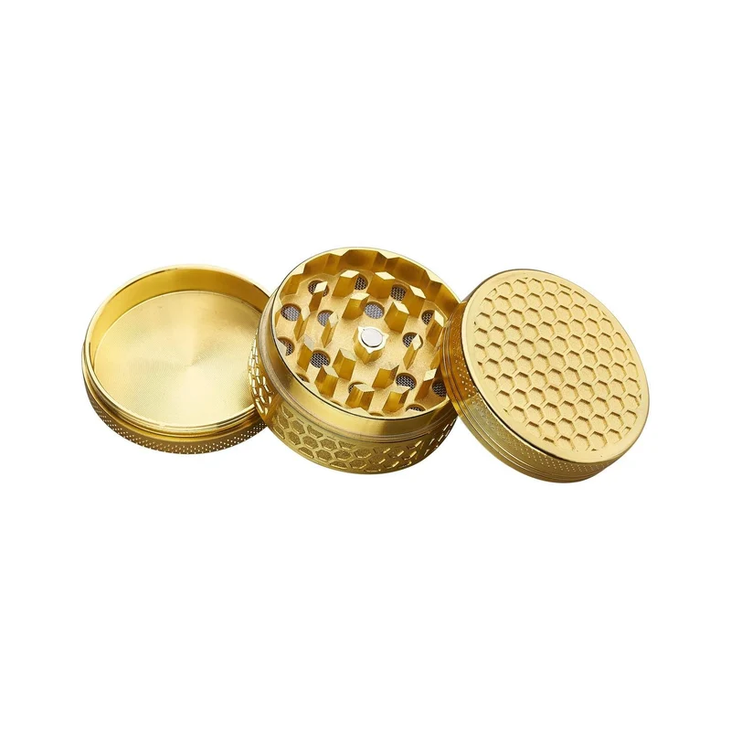 Champ High Grinder Golden Honeycomb – 50 mm, 3-teilig