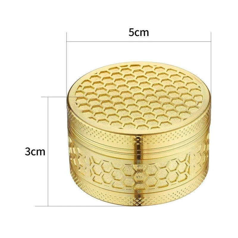 Champ High Grinder Golden Honeycomb – 50 mm, 3-teilig