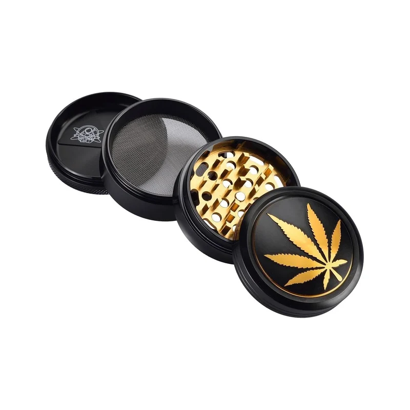 Champ High Grinder Golden Leaf – 63 mm, 4-teilig