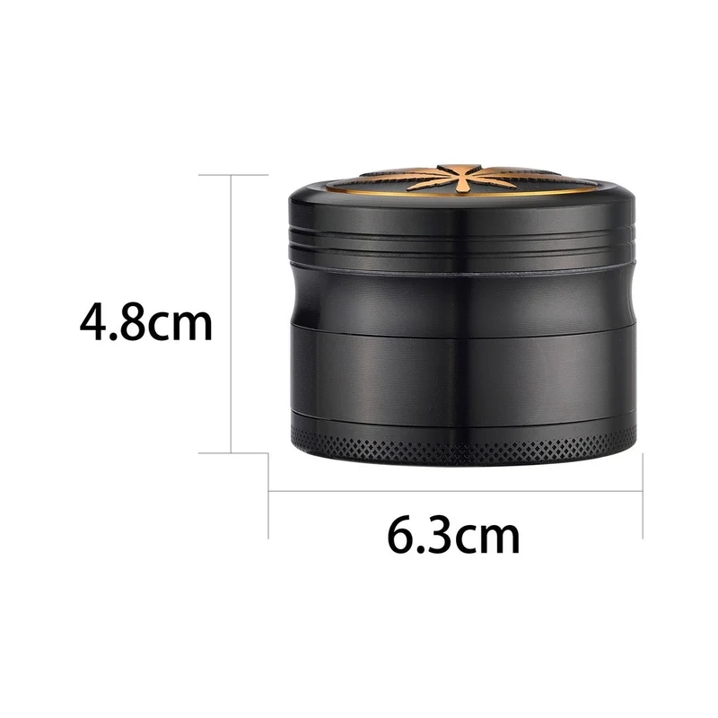 Champ High Grinder Golden Leaf – 63 mm, 4-teilig