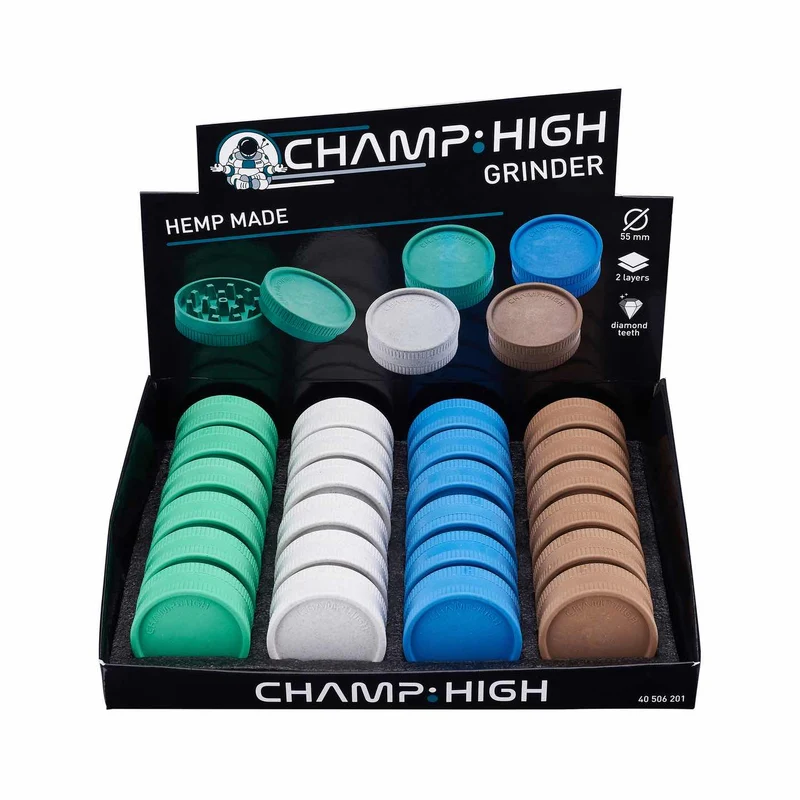 Champ High Hemp Plastic Grinder – 55 mm, 2-teilig
