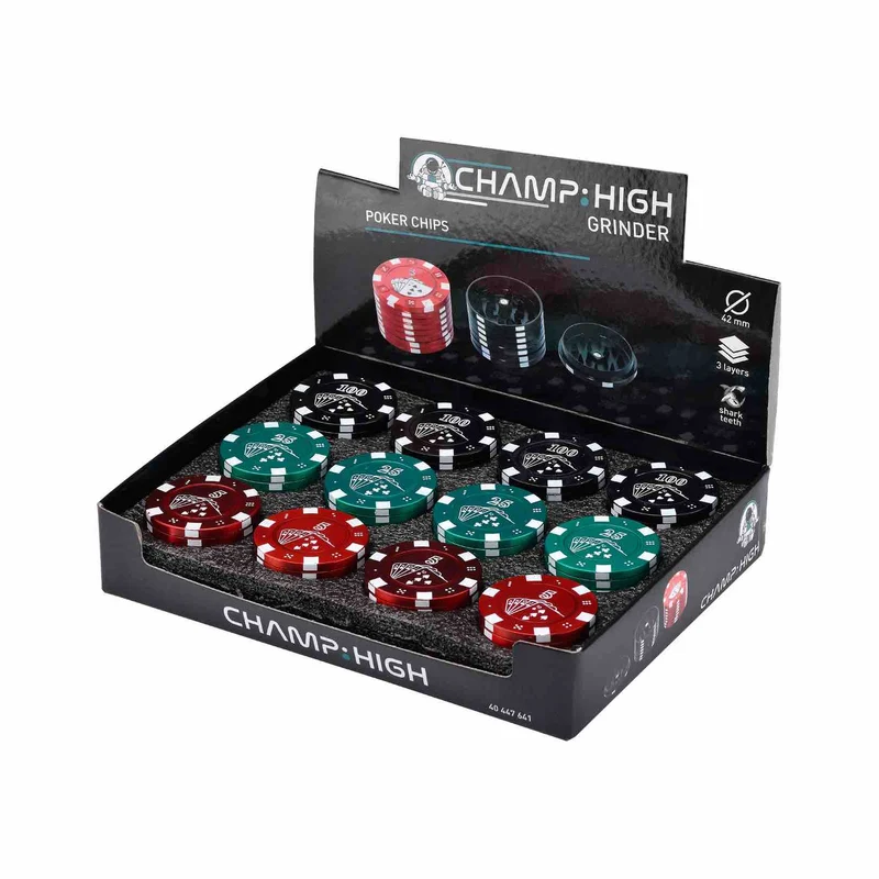 Champ High Grinder Poker Chips – 42 mm, 3-teilig