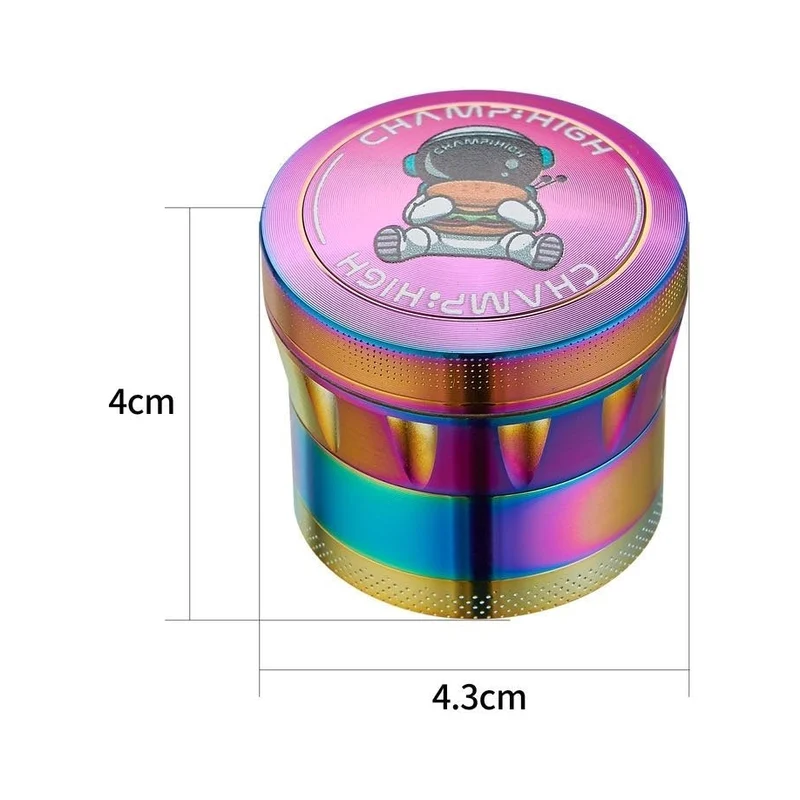 Champ High Grinder Rainbow Highman – 43 mm, Display 12 Stück