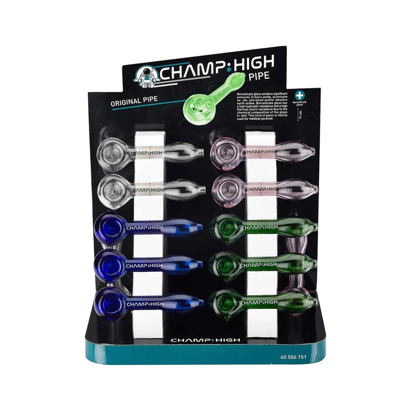 Champ High Glaspfeife Original 110 mm – Display, 12 Stück